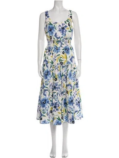 Pre-owned Kate Spade Floral Print Midi Length Dress In Multi