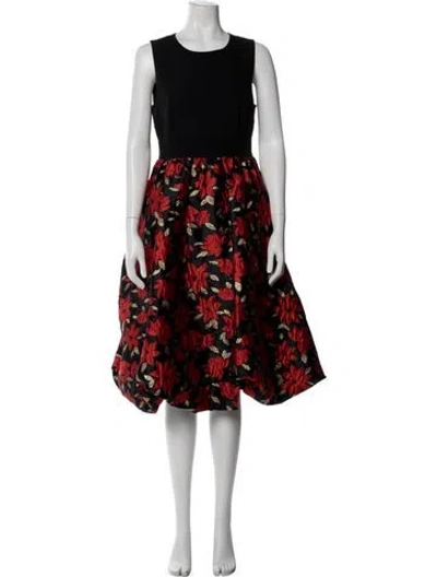 Pre-owned Kate Spade Floral Print Midi Length Dress In Pink