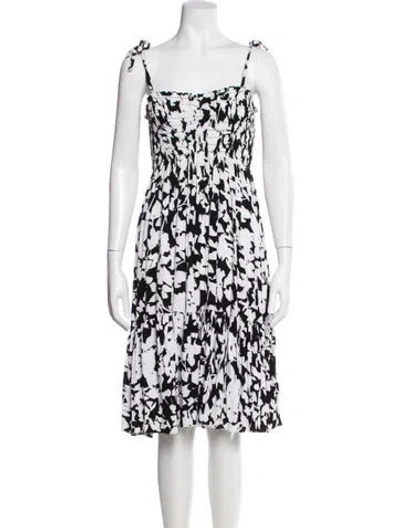 Pre-owned Kate Spade Floral Print Midi Length Dress In Purple