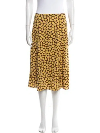 Pre-owned Kate Spade Floral Print Midi Length Skirt In Multicolor
