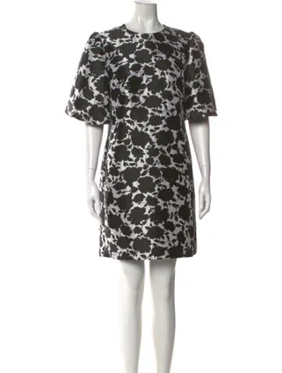 Pre-owned Kate Spade Floral Print Mini Dress In Black