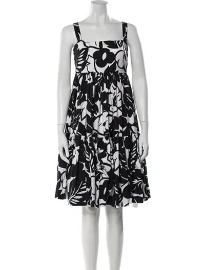 Pre-owned Kate Spade Floral Print Mini Dress In Black