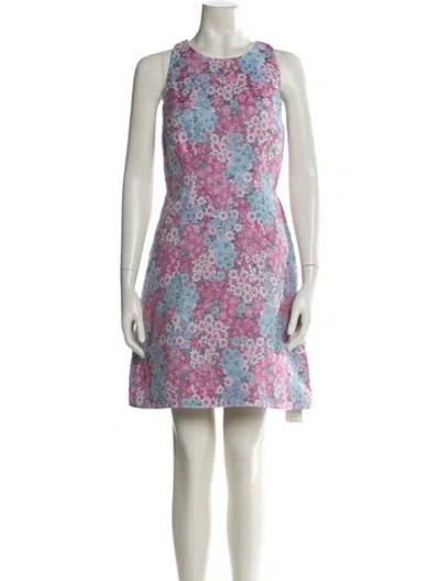 Pre-owned Kate Spade Floral Print Mini Dress In Multi