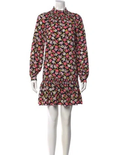 Pre-owned Kate Spade Floral Print Mini Dress In Multi