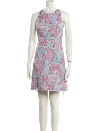 Pre-owned Kate Spade Floral Print Mini Dress In Multi