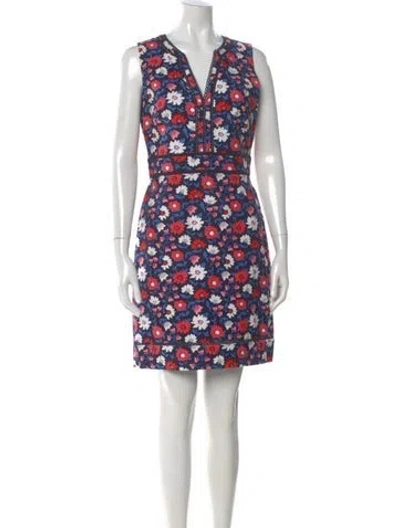 Pre-owned Kate Spade Floral Print Mini Dress In Multi