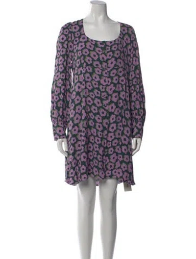 Pre-owned Kate Spade Floral Print Mini Dress In Multi
