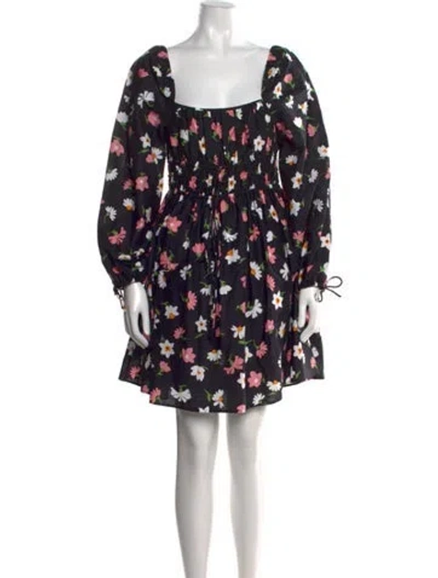 Pre-owned Kate Spade Floral Print Mini Dress In Multi