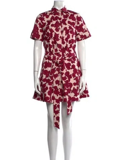 Pre-owned Kate Spade Floral Print Mini Dress In Pink