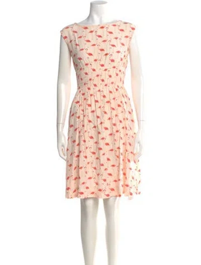 Pre-owned Kate Spade Floral Print Mini Dress In Pink