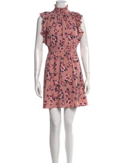 Pre-owned Kate Spade Floral Print Mini Dress In Pink