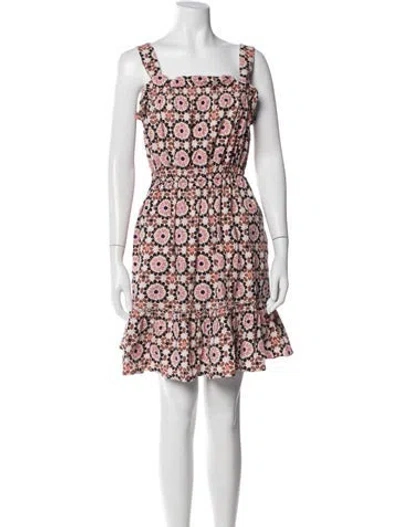 Pre-owned Kate Spade Floral Print Mini Dress In Pink