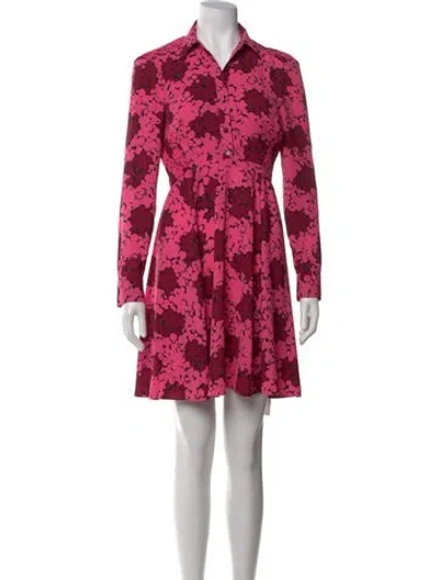 Pre-owned Kate Spade Floral Print Mini Dress In Pink
