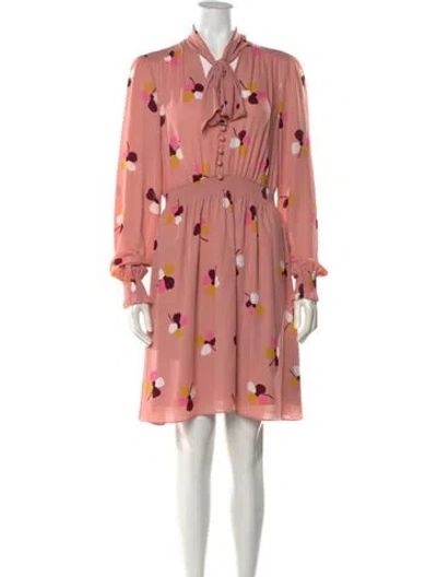 Pre-owned Kate Spade Floral Print Mini Dress In Pink