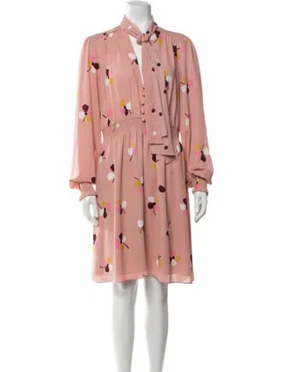 Pre-owned Kate Spade Floral Print Mini Dress In Pink