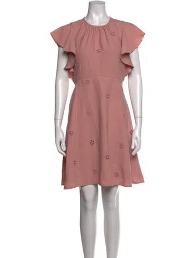 Pre-owned Kate Spade Floral Print Mini Dress In Pink
