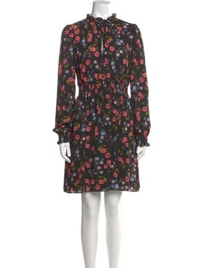 Pre-owned Kate Spade Floral Print Mini Dress W/ Tags In Multi