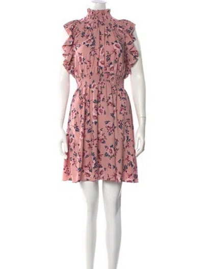 Pre-owned Kate Spade Floral Print Mini Dress W/ Tags In Pink