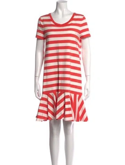 Pre-owned Kate Spade Floral Print Mini Dress In White