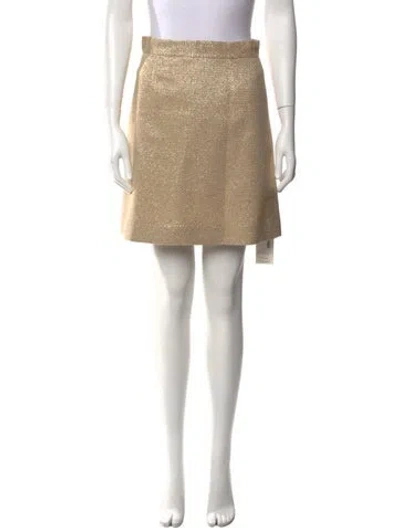 Pre-owned Kate Spade Floral Print Mini Skirt In Black