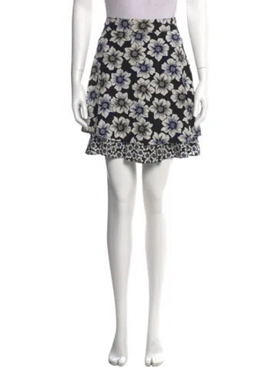 Pre-owned Kate Spade Floral Print Mini Skirt In Multi