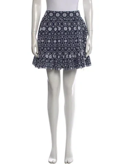 Pre-owned Kate Spade Floral Print Mini Skirt In Multi