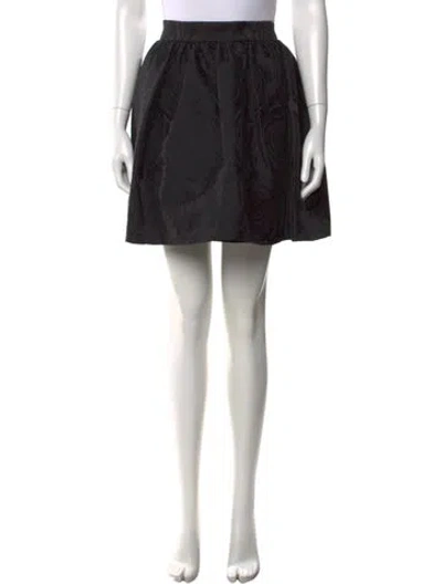 Pre-owned Kate Spade Floral Print Mini Skirt W/ Tags In Black