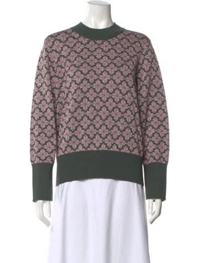 Pre-owned Kate Spade Floral Print Mock Neck Sweater W/ Tags In Multi