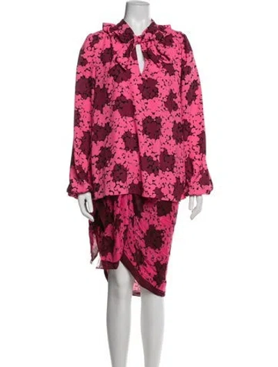 Pre-owned Kate Spade Floral Print Set In Red