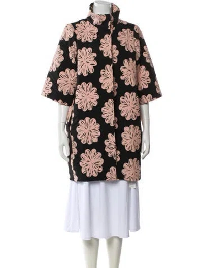 Pre-owned Kate Spade Floral Print Trench Coat In Multi