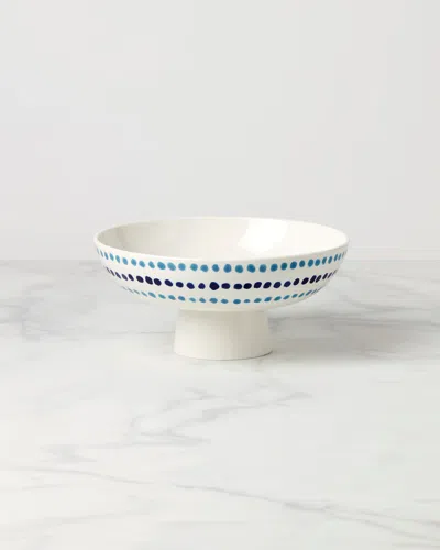 Kate Spade Floral Way Footed Bowl In White