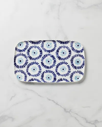 Kate Spade Floral Way Hors D'oeuvre Tray In Blue