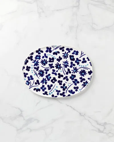 Kate Spade Floral Way Platter In Blue