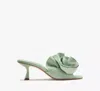 Kate Spade Flourish Heeled Sandal In Pistachio Ice