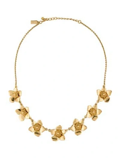 Pre-owned Kate Spade Flower Collar Necklace, 18" In Multi