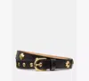 Kate Spade Flower Eyelet Belt In Black
