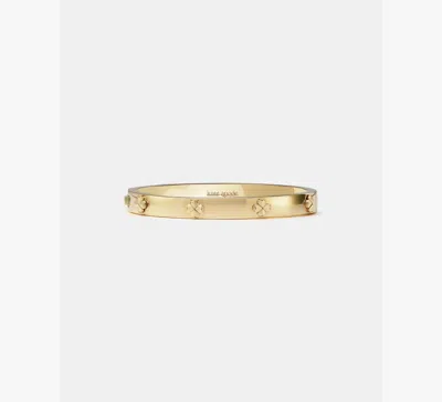 Kate Spade Flower Hinged Bangle In Gold
