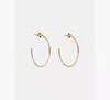 Kate Spade Flower Hoops In Gold