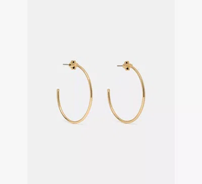 Kate Spade Flower Hoops In Gold