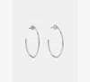 Kate Spade Flower Hoops In Silver