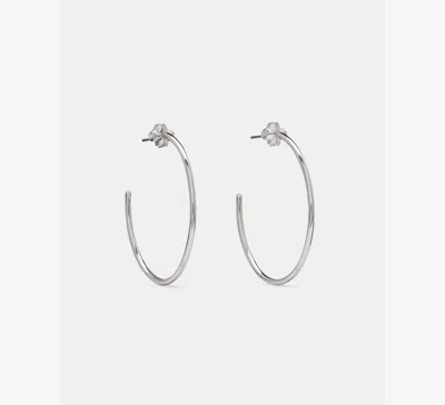 Kate Spade Flower Hoops In Silver