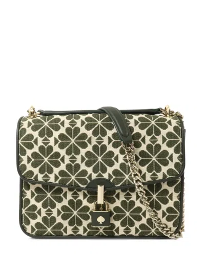 Pre-owned Kate Spade Flower Jack Locket Shoulder Bag In Neutrals