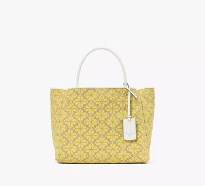 Kate Spade Flower Jacquard Medium Everything Tote In Yellow