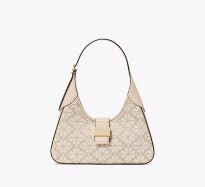 Kate Spade Flower Jacquard Nouveau Shoulder Bag In Brown