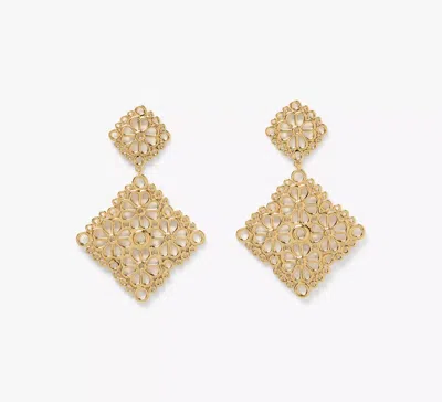 KATE SPADE FLOWER LACE DROP EARRINGS