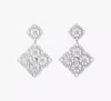 Kate Spade Flower Lace Drop Earrings In Silver