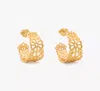 Kate Spade Flower Lace Hoops In Gold