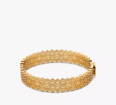 Kate Spade New York Flower Lace Bangle Bracelet In Gold
