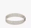 Kate Spade Flower Lace Thin Bangle In Silver
