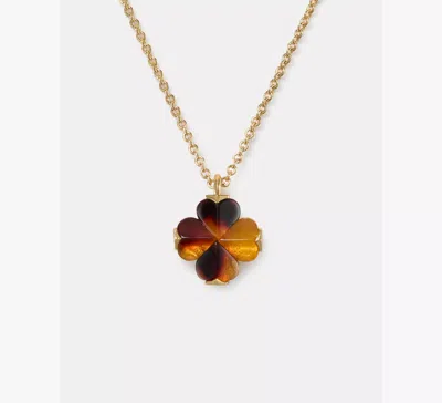 Kate Spade Flower Mini Pendant In Brown